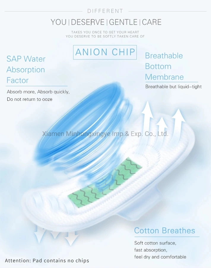 Stable Quality with Good Price Anion Sanitary Napkin Made by China Factory